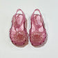Pink shell glitter jelly sandals - Size 12-18 months