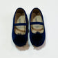 Navy pompom velour shoes - Size EU25