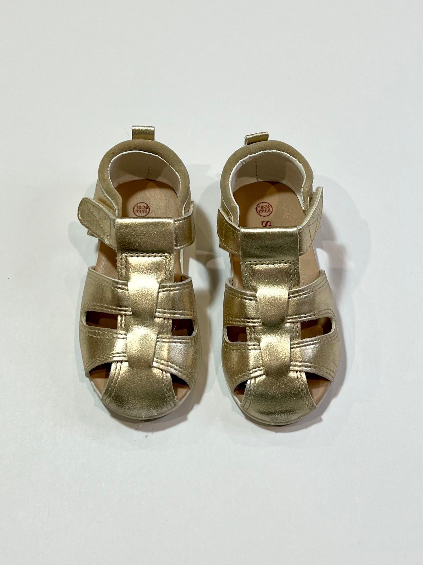 Gold cage sandals - Size 18-24 months