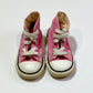Pink Hi-top Chuck Taylors - Size US5