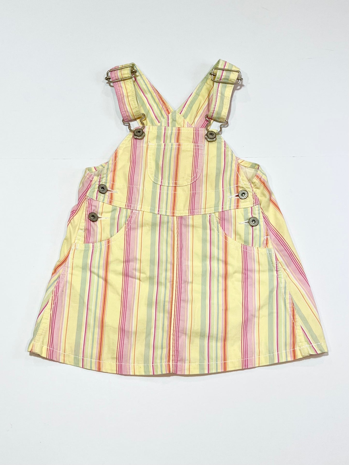 Vintage striped pinafore - Size 1