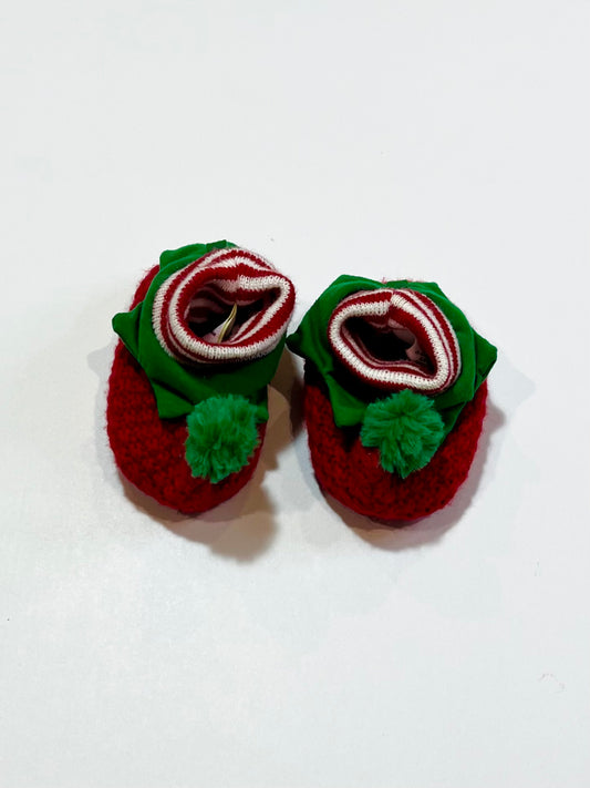 Christmas elf booties - size 0-3 months