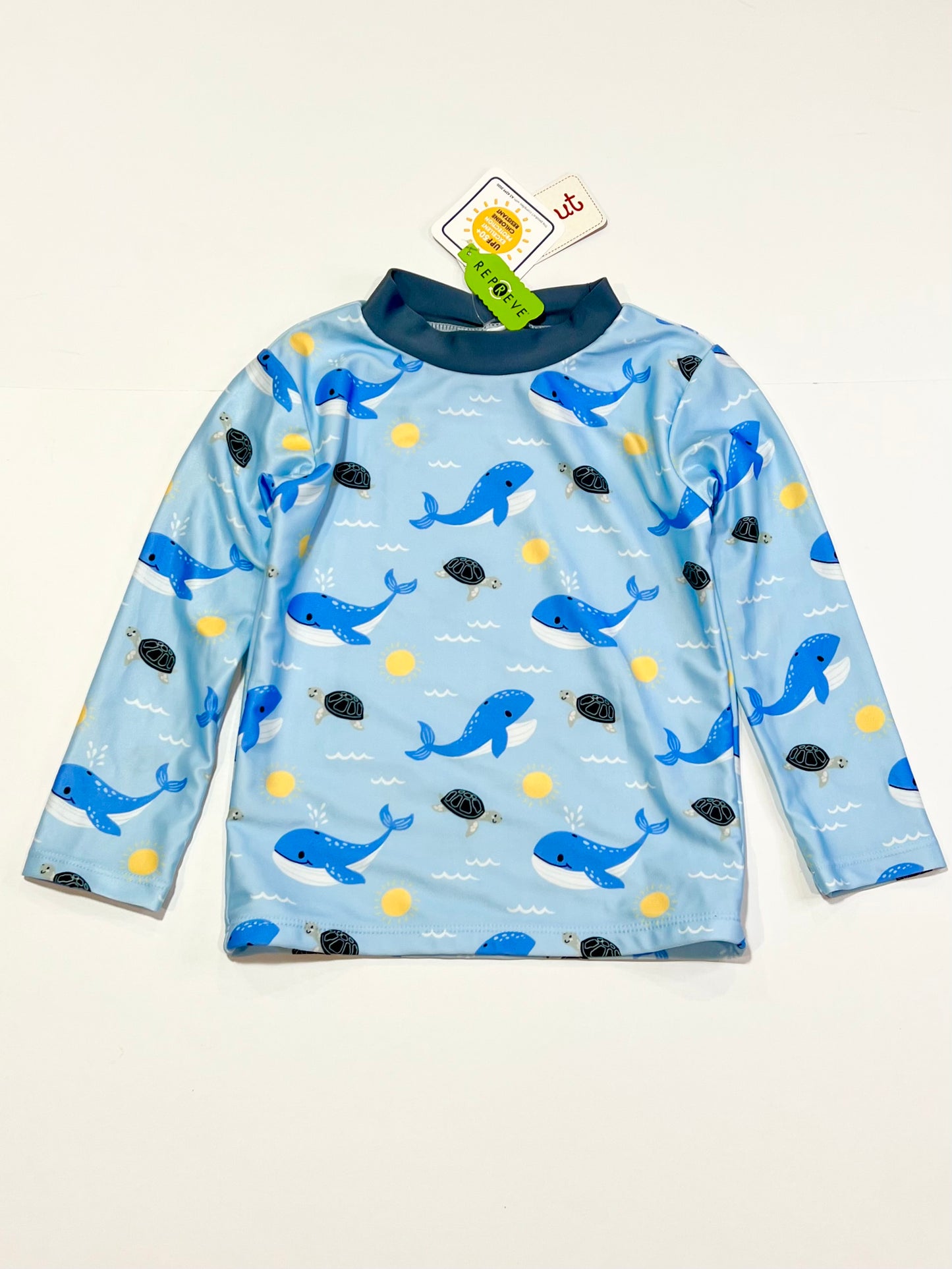 Whales and turtles rashie brand new - Size 2