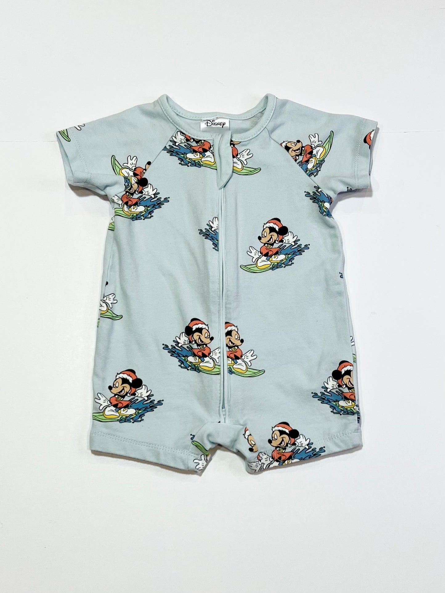 Mickey Christmas zip romper - Size 000