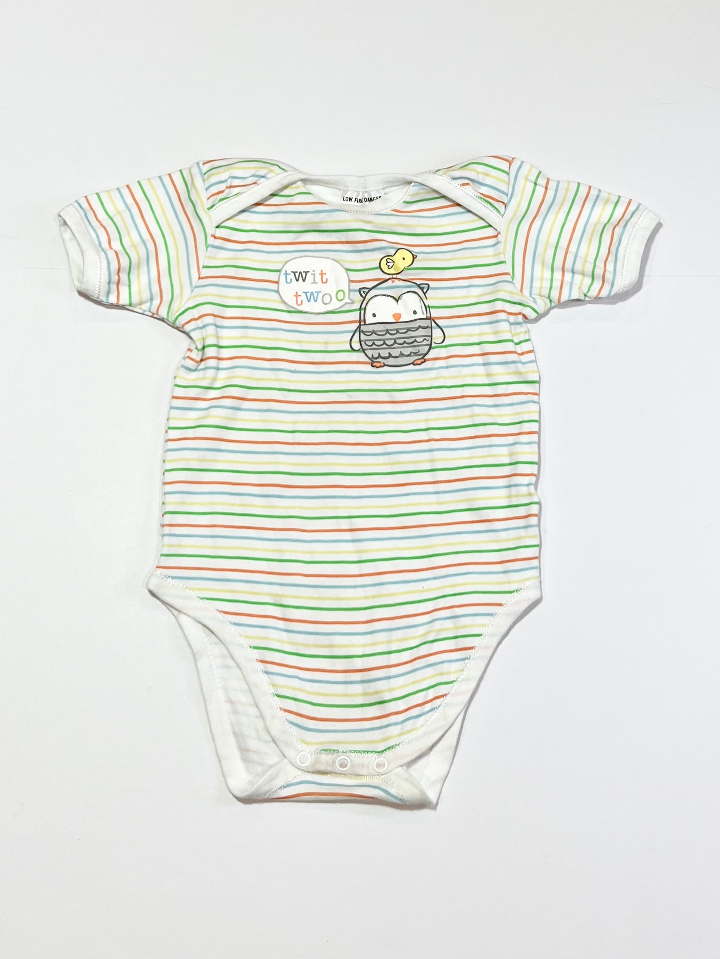 Striped owl bodysuit - Size 2