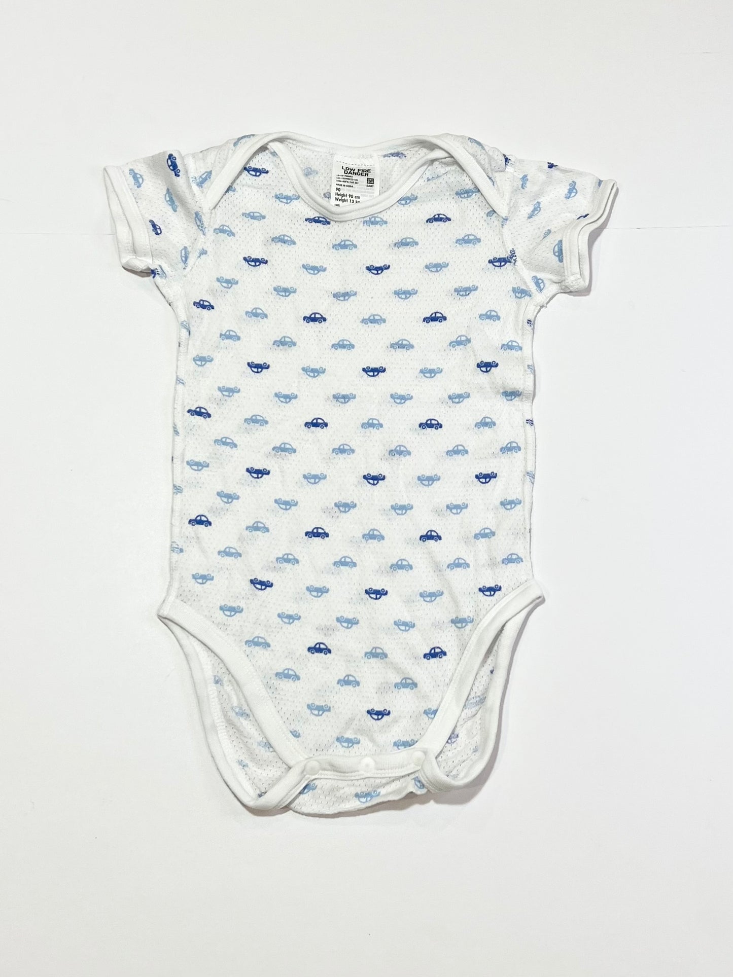 White cars bodysuit - Size 2