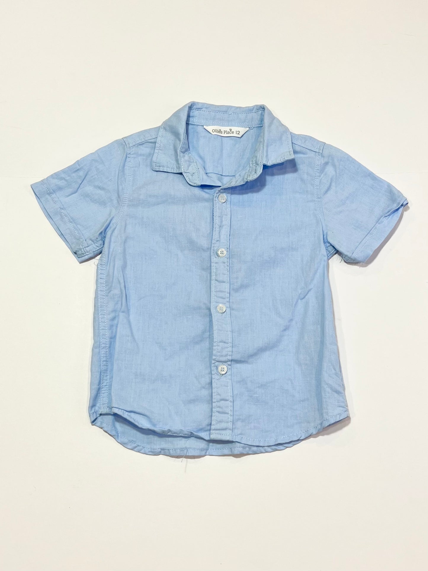 Blue woven shirt - Size 2
