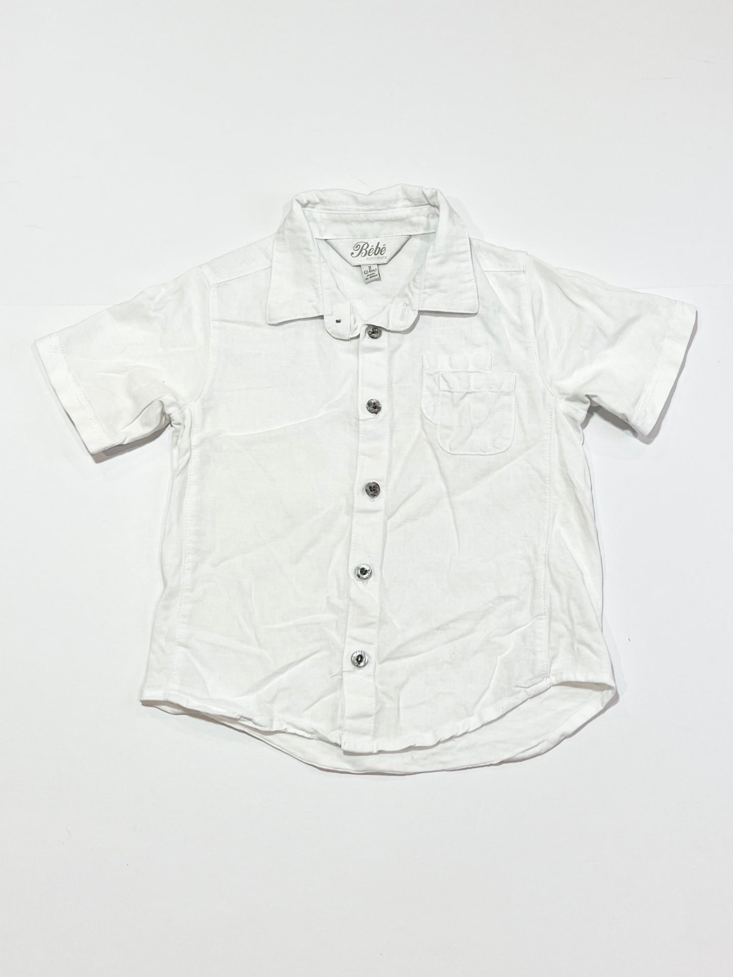 White linen blend shirt - Size 2