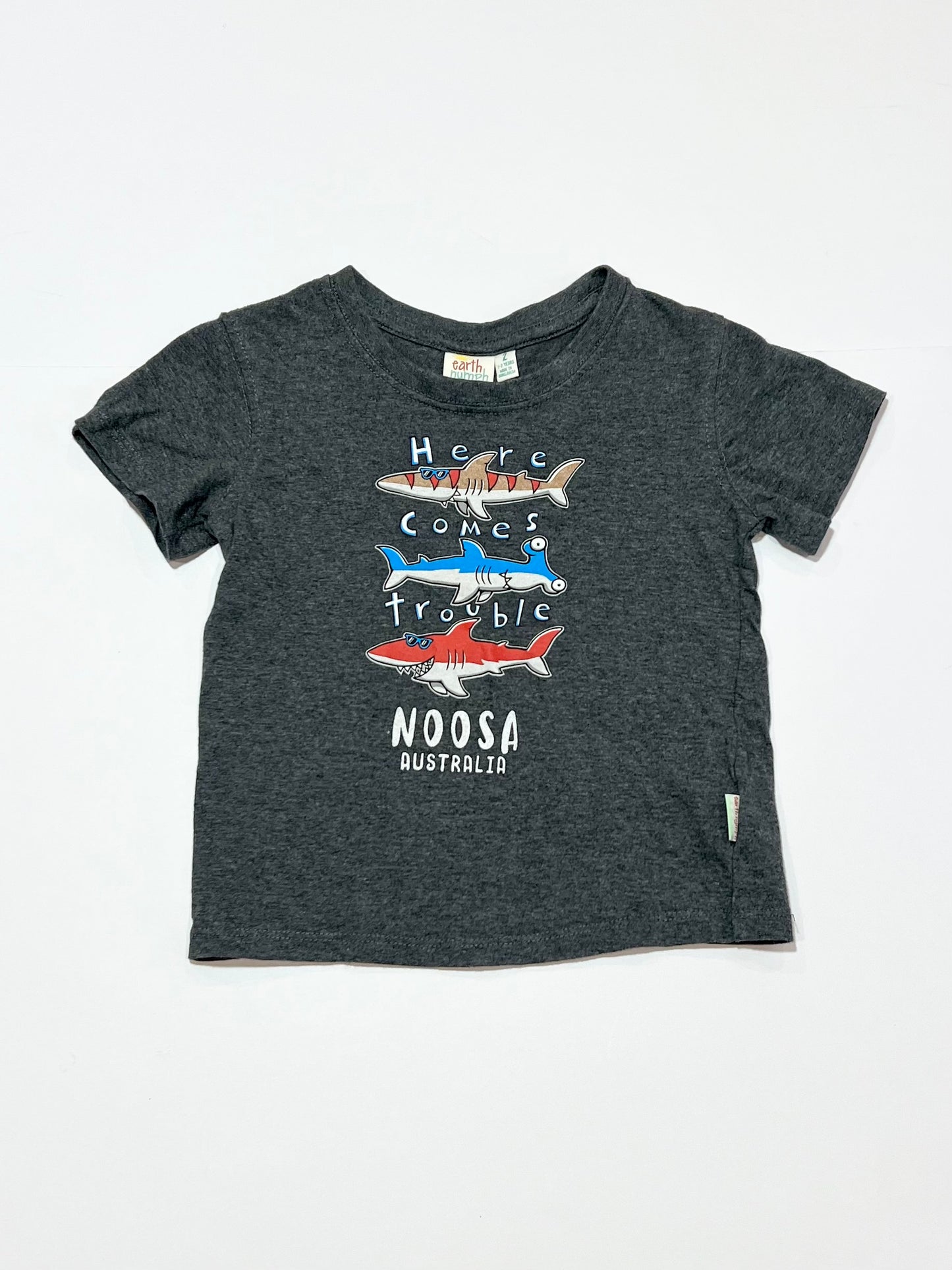 Grey sharks tee - Size 2