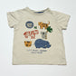 Tan animals tee - Size 2