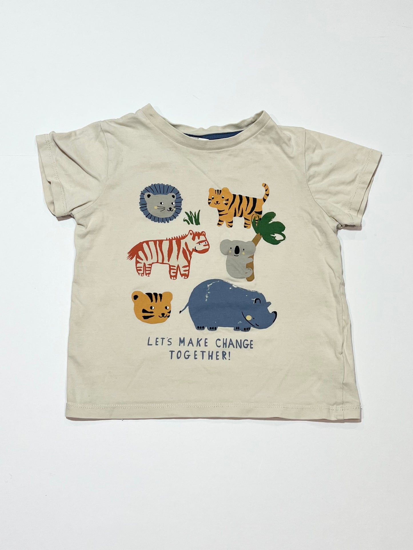 Tan animals tee - Size 2