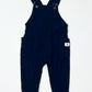 Navy muslin romper - Size 1
