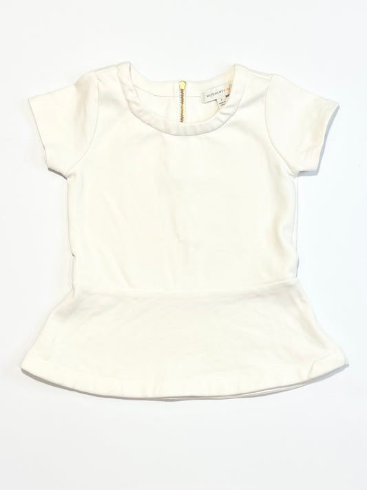 White peplum top - Size 3