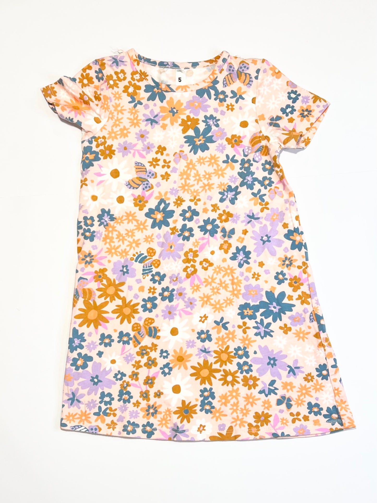 Floral jersey dress - Size 5