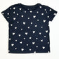Navy hearts tee - Size 3