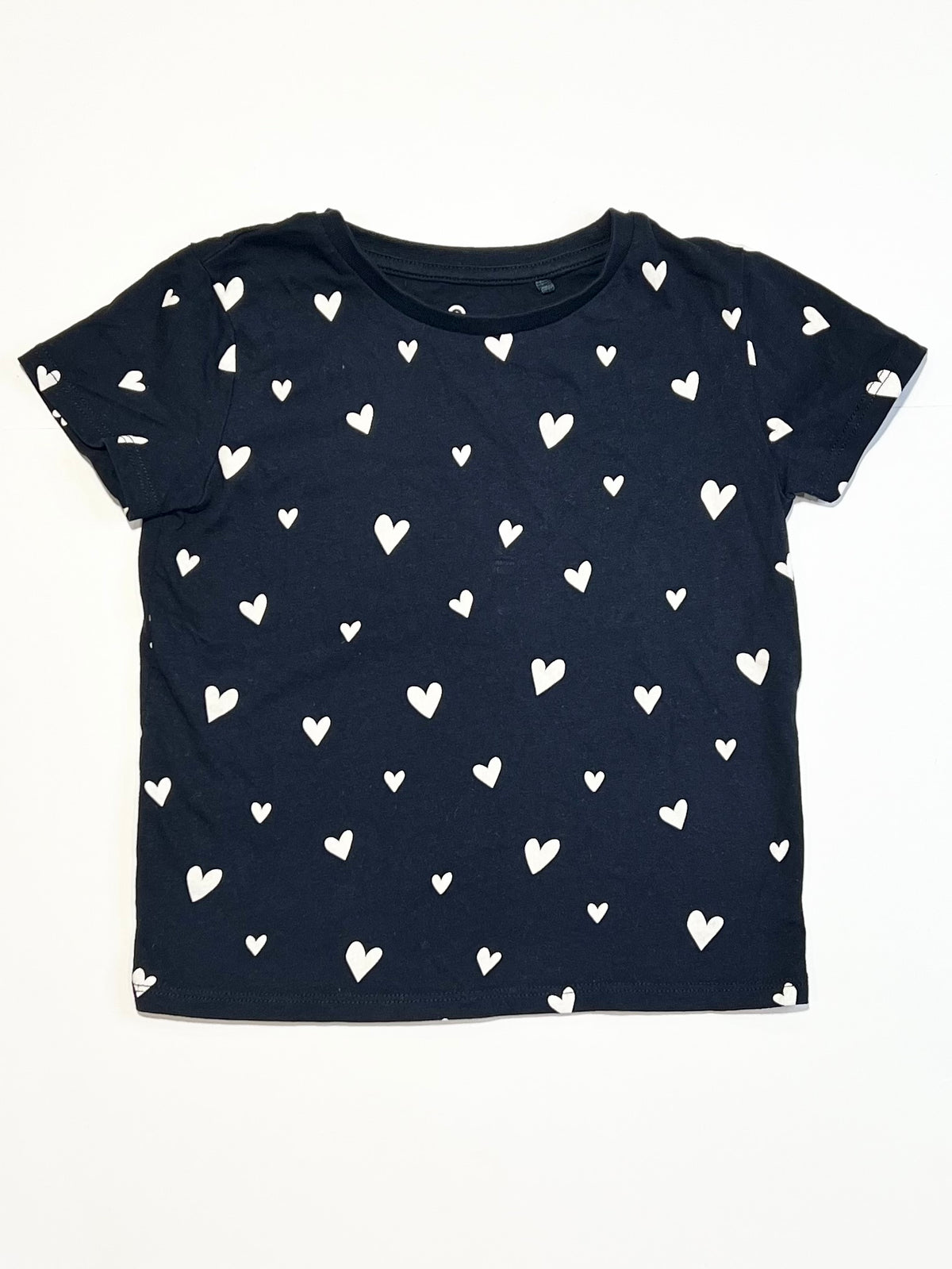 Navy hearts tee - Size 3