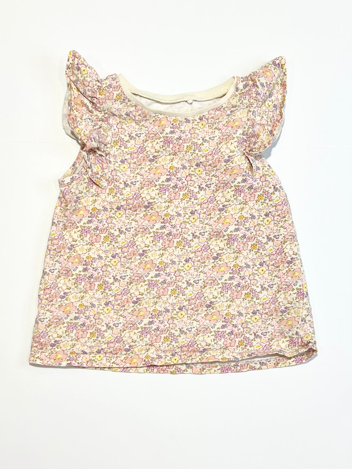 Floral ruffle tank - Size 3-4