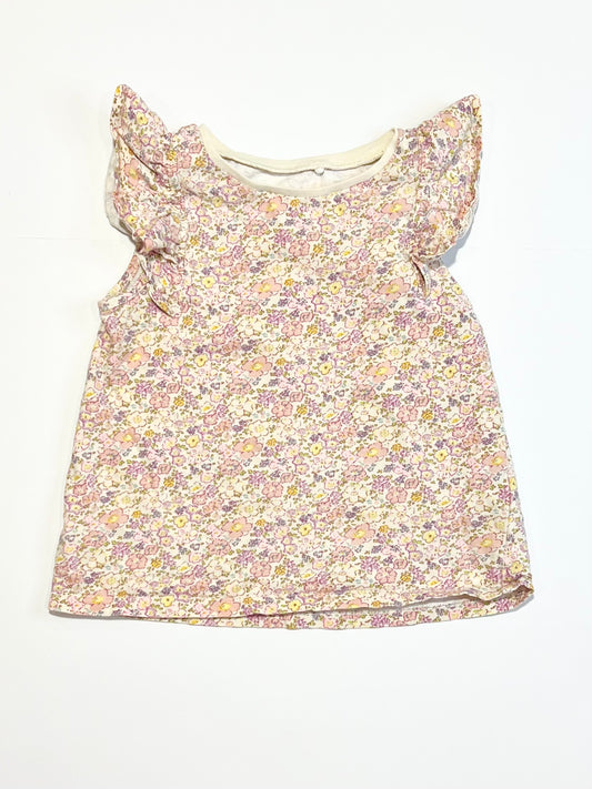 Floral ruffle tank - Size 3-4