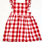 Red check dress - Size 5