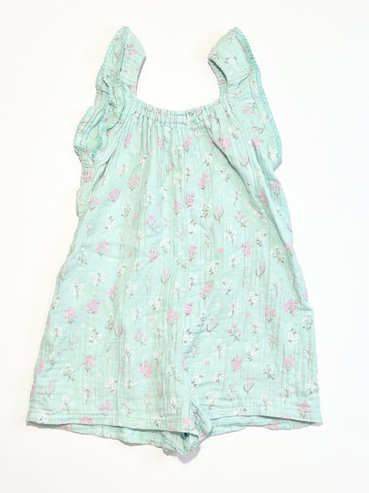 Floral muslin playsuit - Size 3