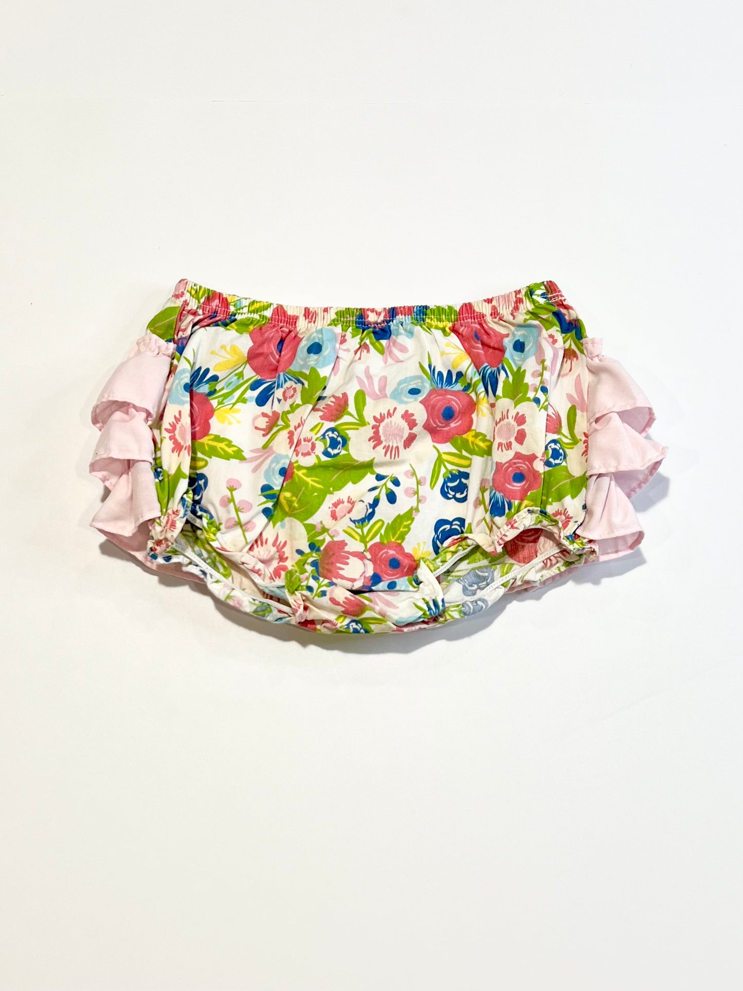 Floral ruffle nappy cover - Size 1