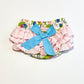 Floral ruffle nappy cover - Size 1