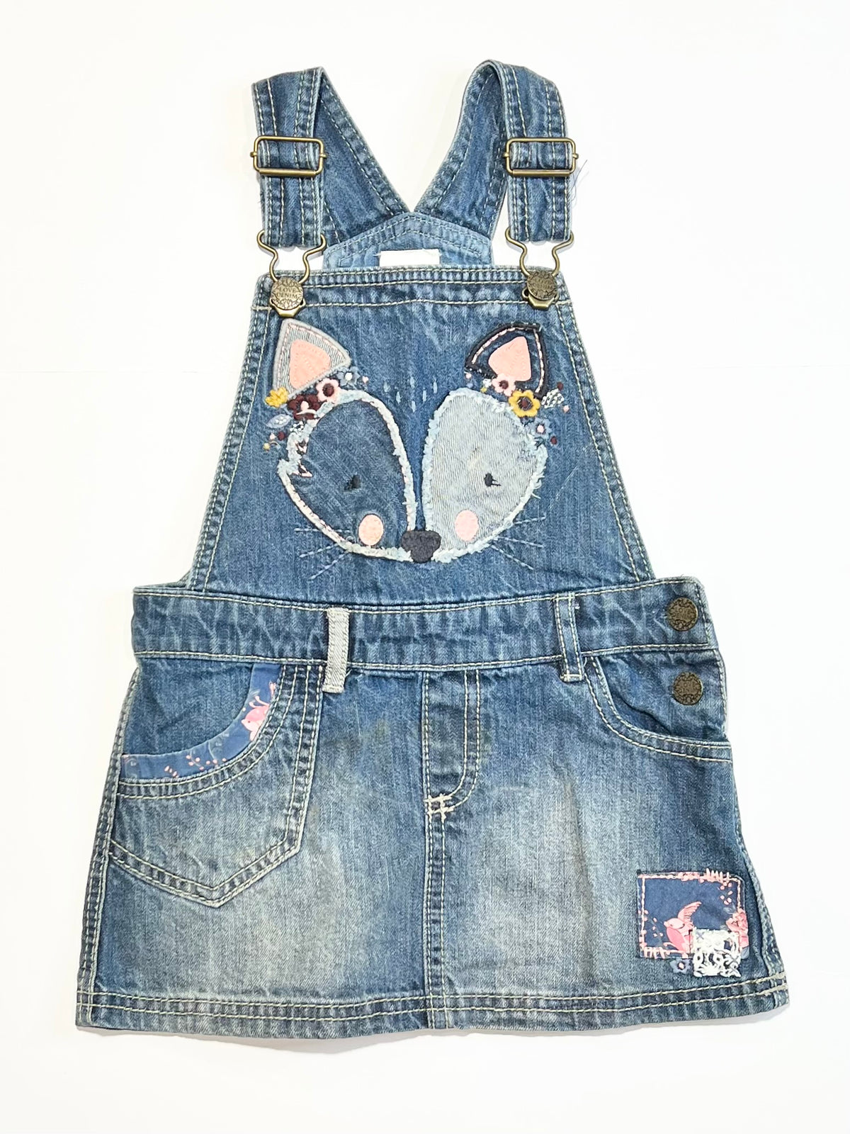 Denim pinafore - Size 2-3