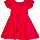 Red cotton dress - Size 3