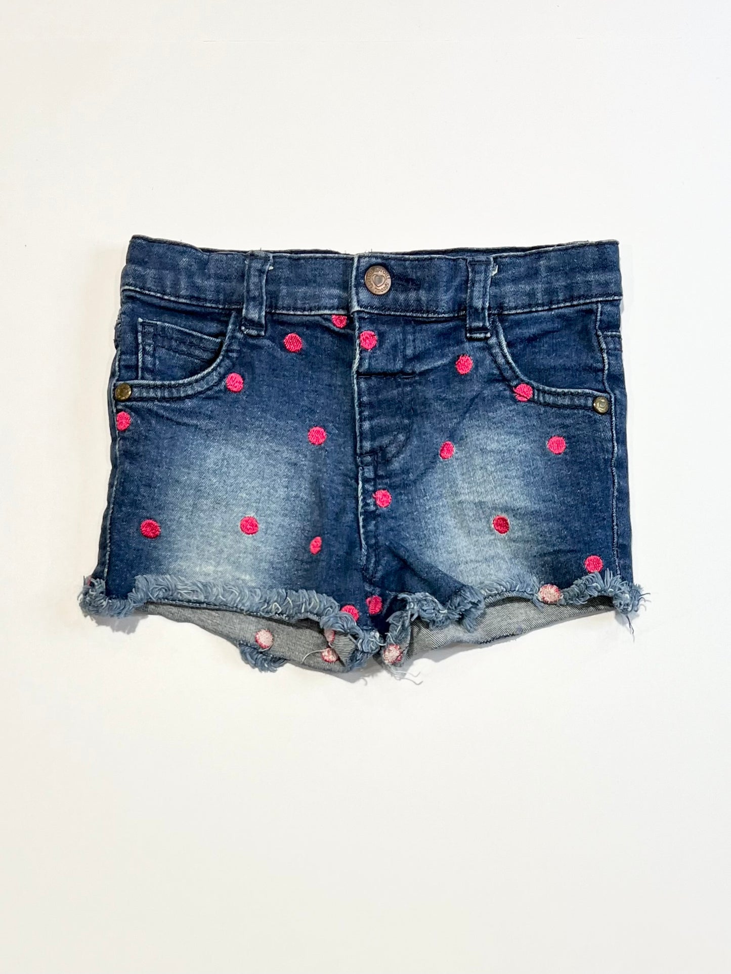 Spotty denim shorts - Size 1