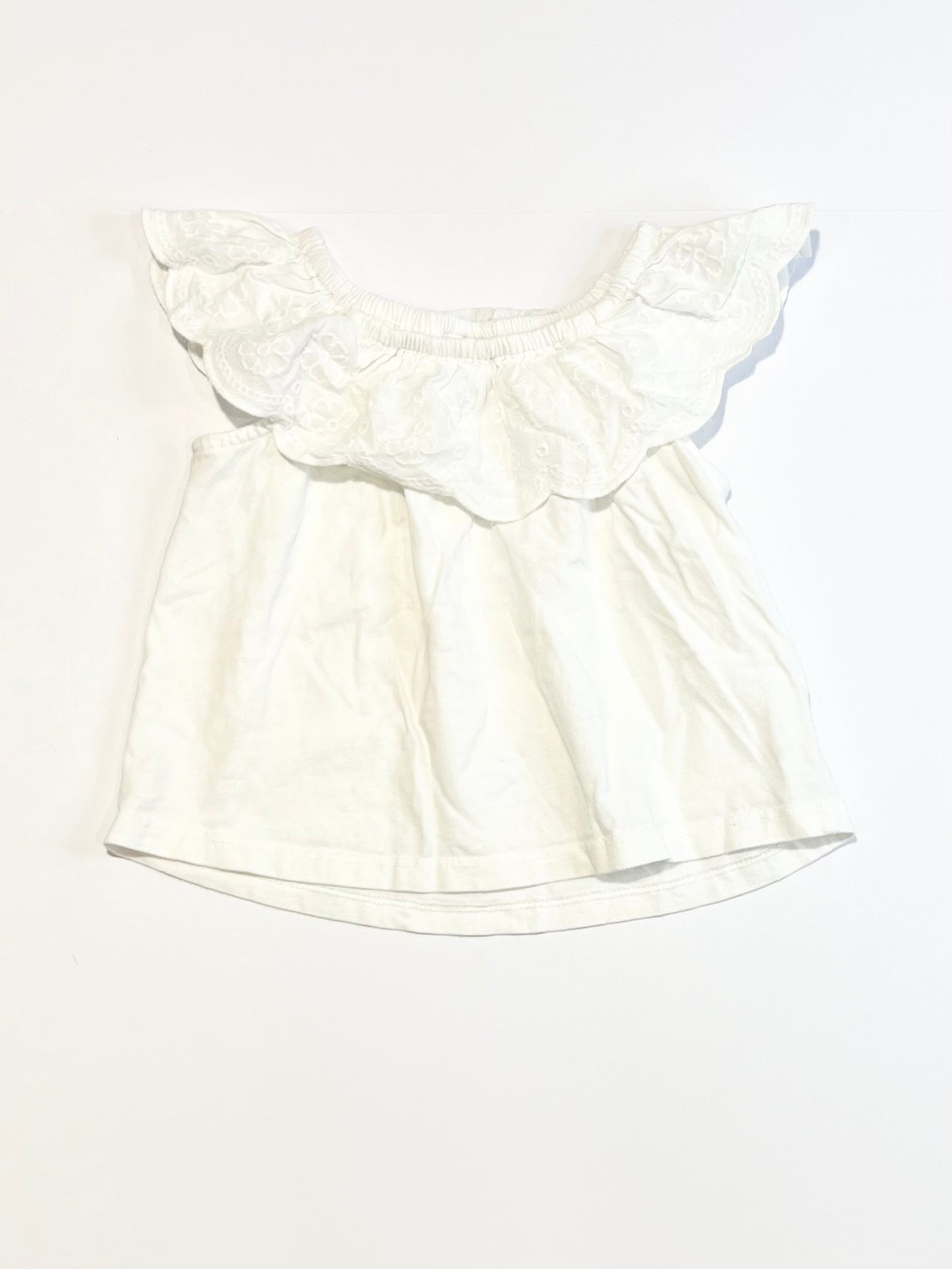 White ruffle tank - Size 1