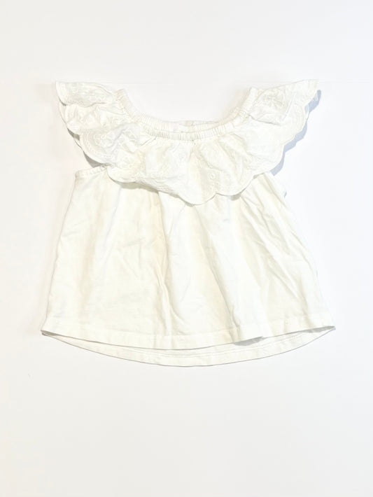 White ruffle tank - Size 1