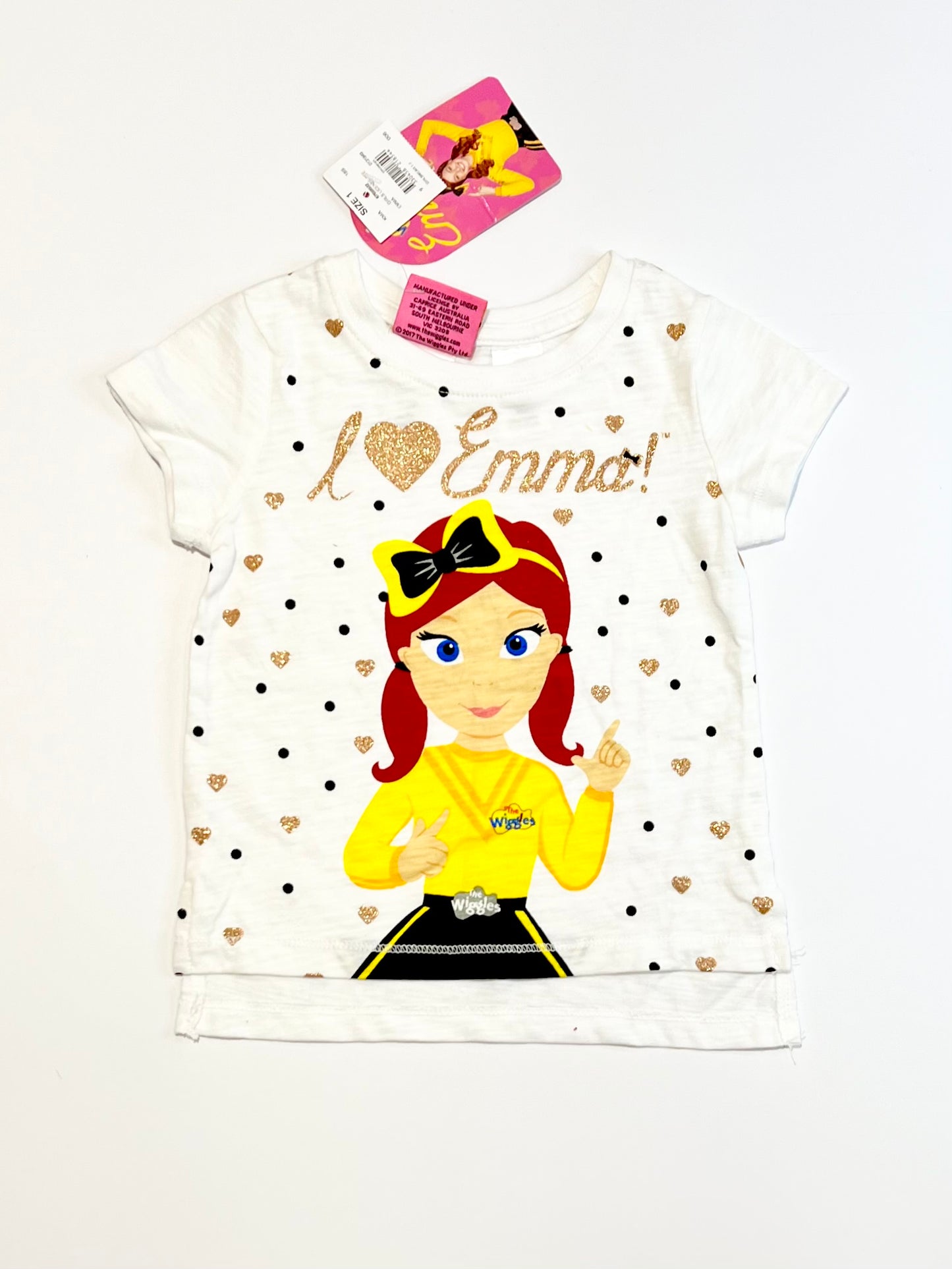 Emma Wiggle tee brand new - Size 1