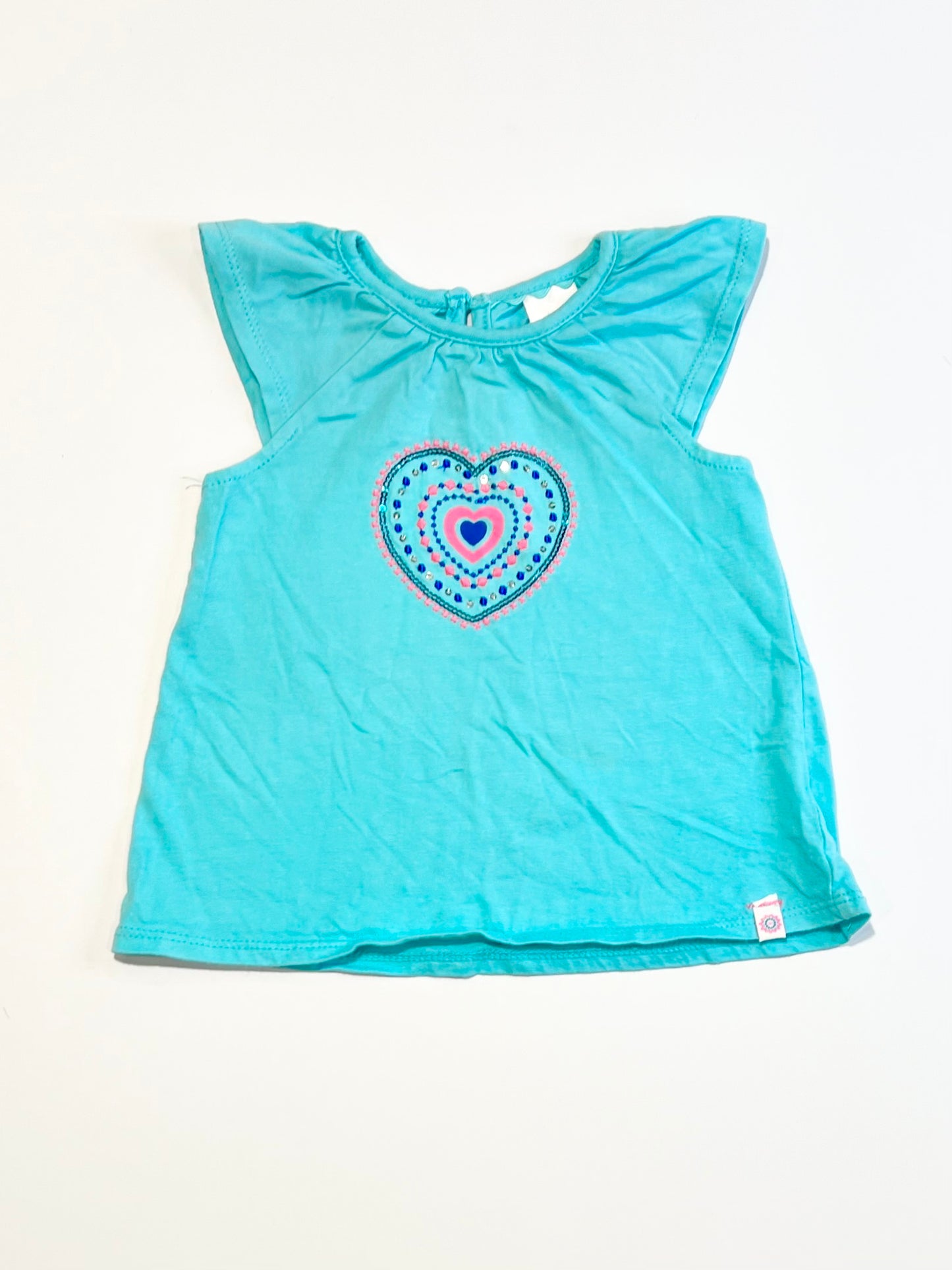 Sequined heart tee - Size 1