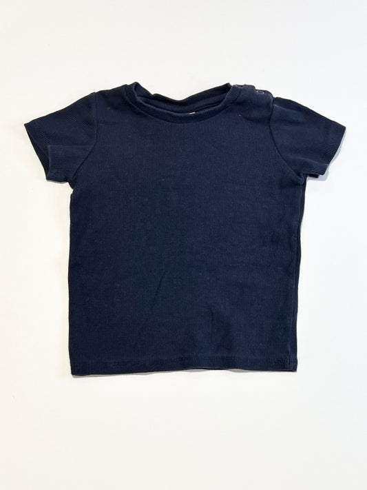 Navy ribbed tee - Size 1