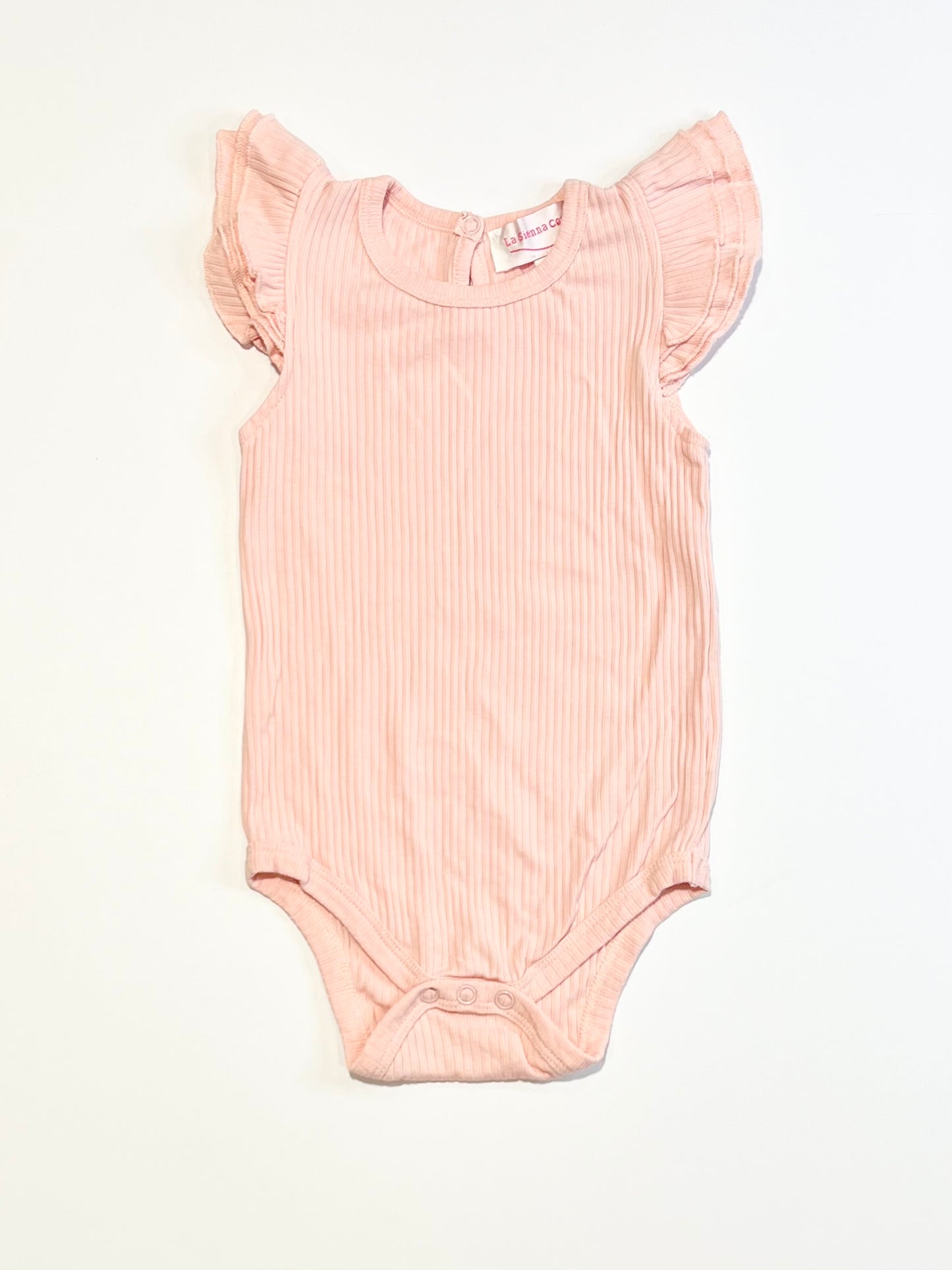 Pink ribbed bodysuit - Size 1