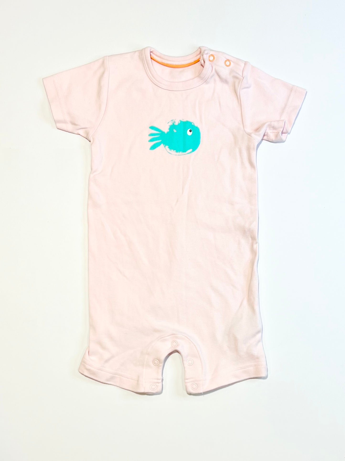 Pink fish romper - Size 1