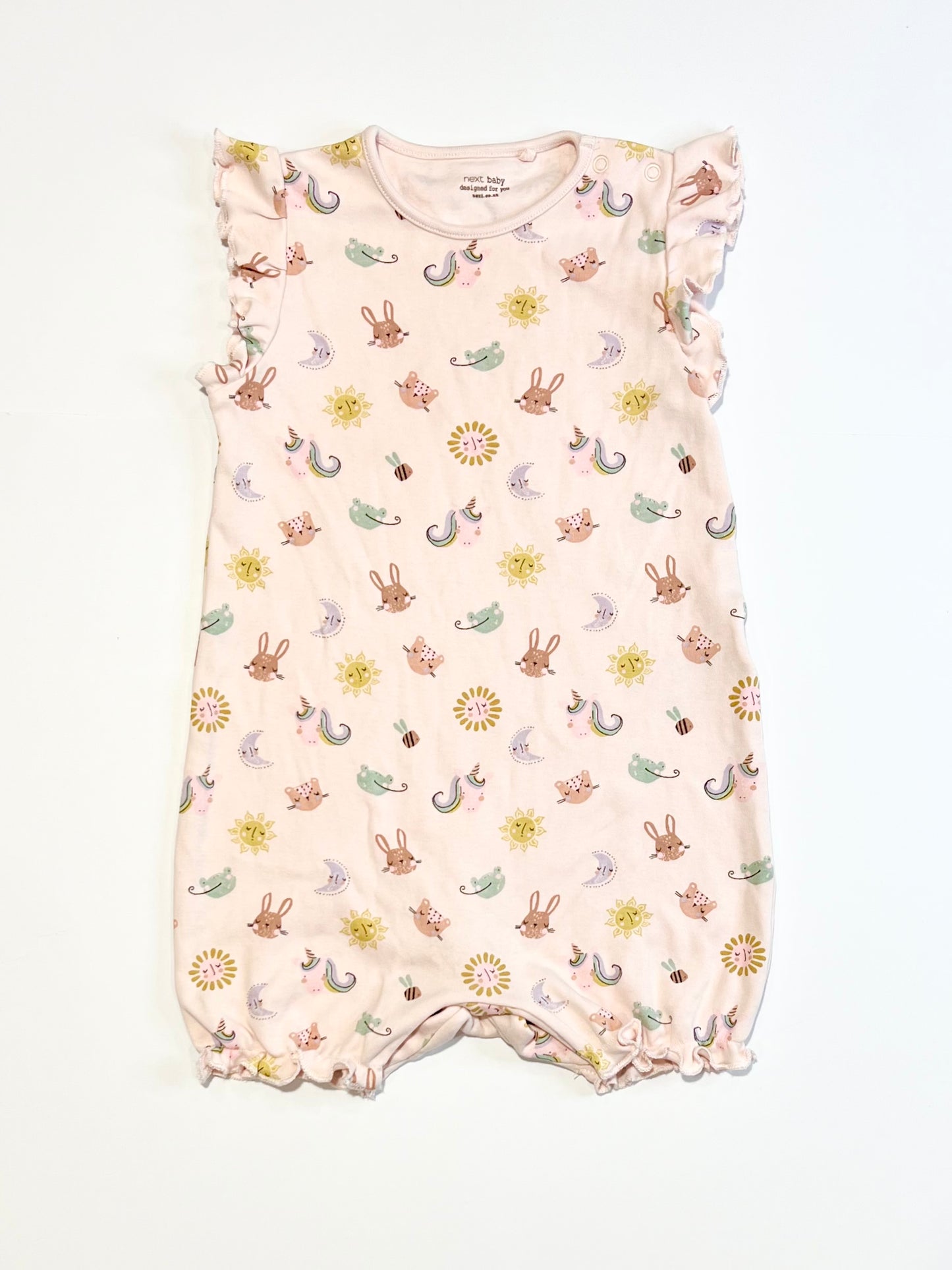 Pink ruffle rompers - Size 1