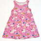 Pink jersey unicorn dress - Size 5