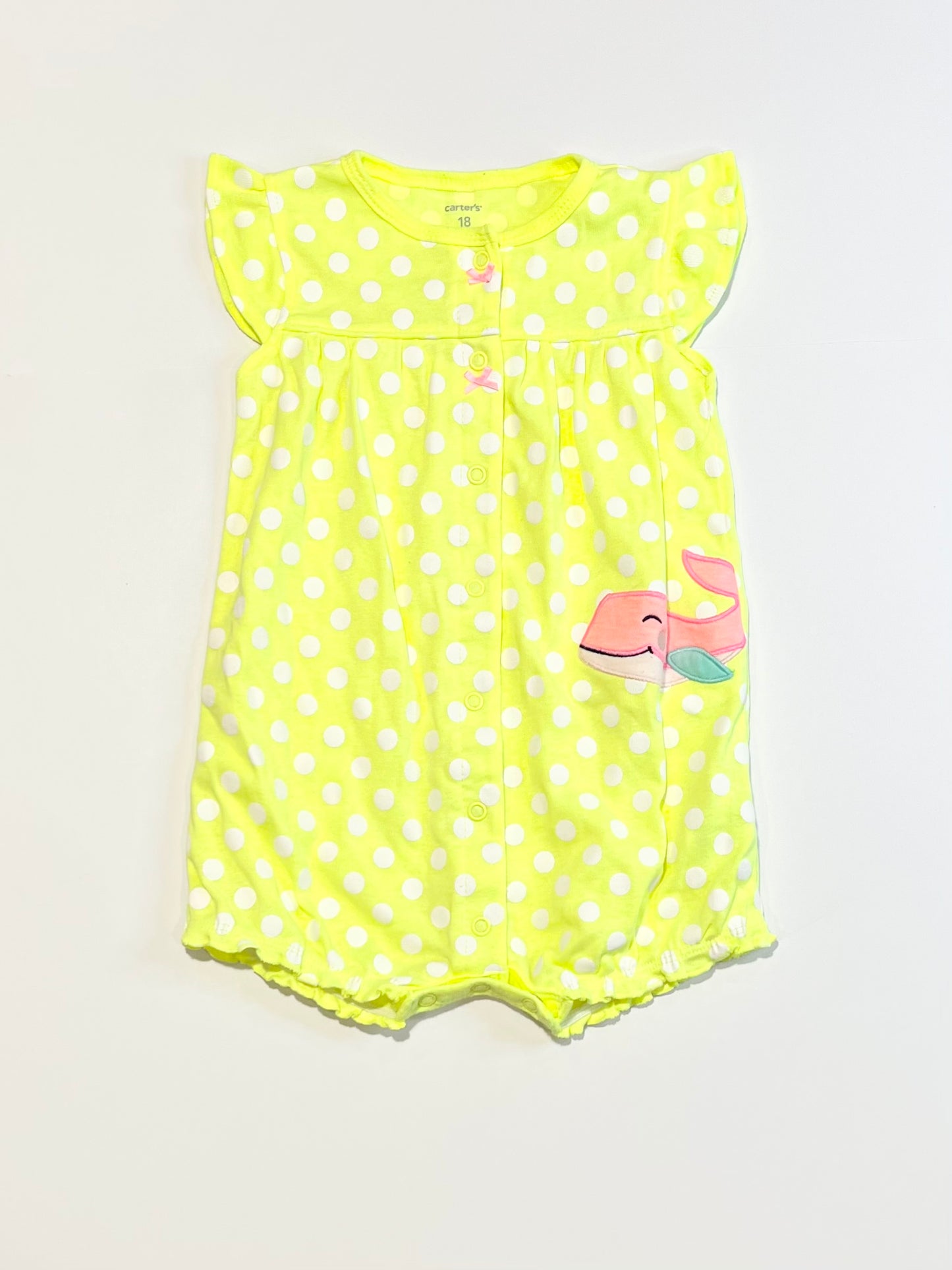 Yellow whale romper - Size 1