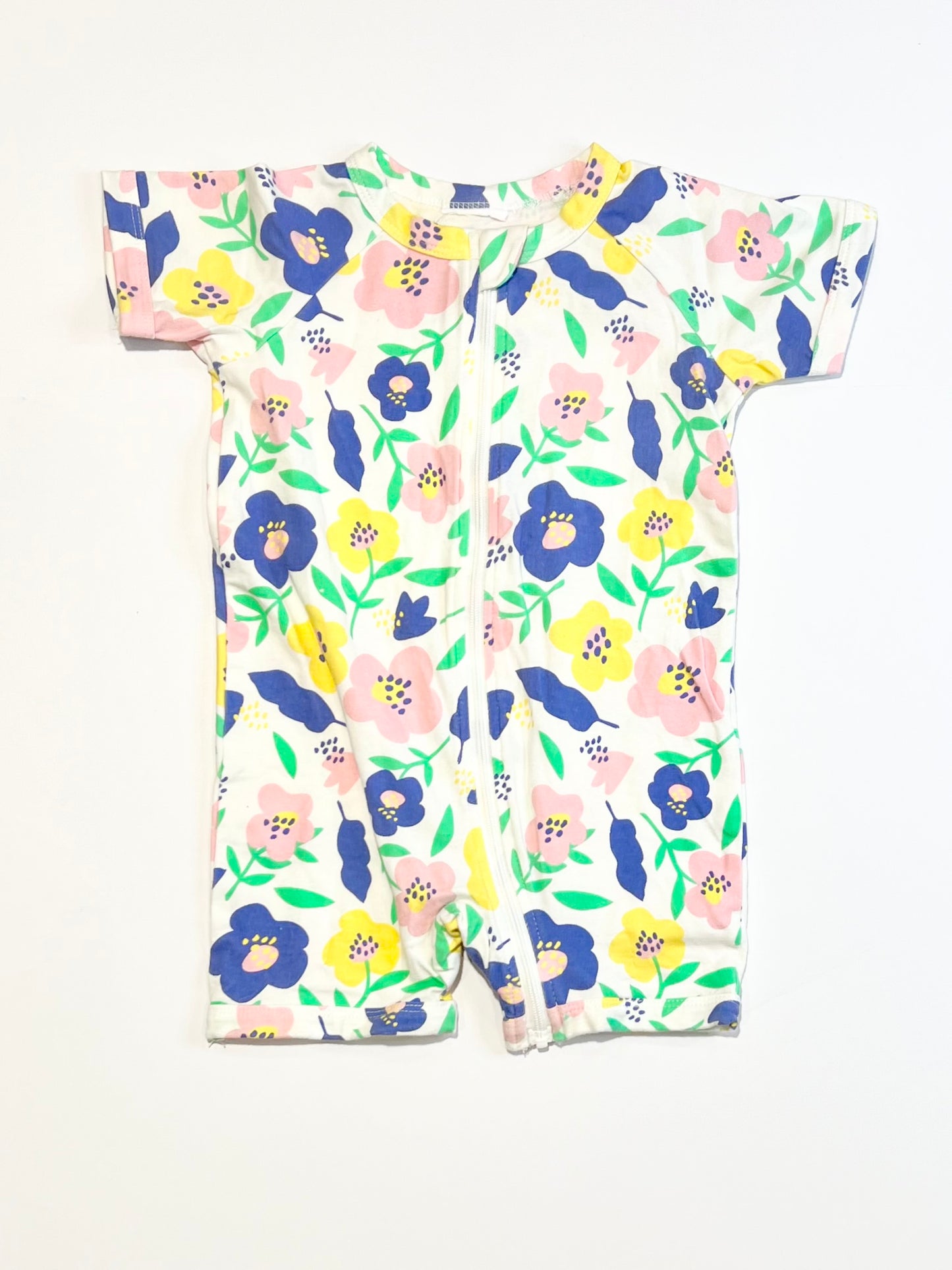 Floral zip romper - Size 1
