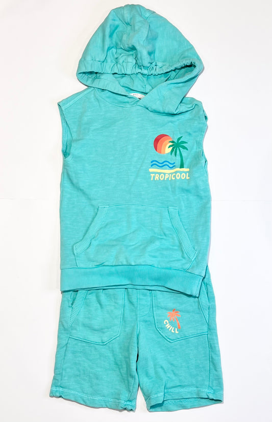 Green tropicool set - Size 4-5