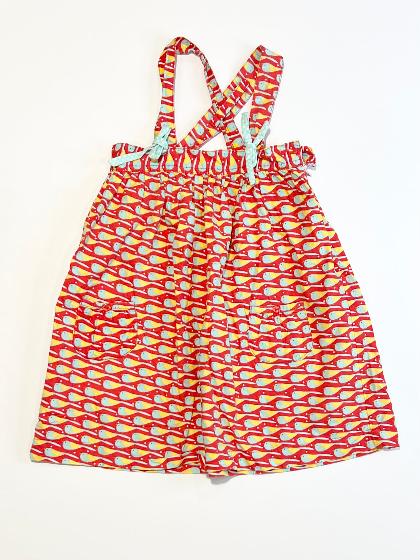 Red birds dress - Size 1-2