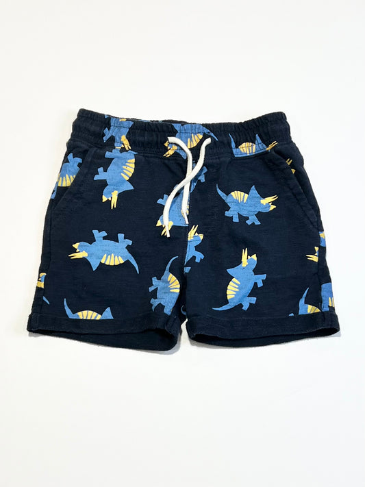 Navy dinosuar shorts - Size 4
