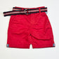 Red shorts with belt - Size 4