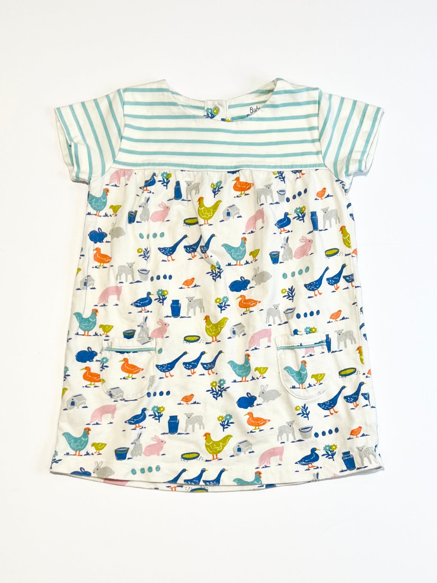 Farm animal jersey dress - Size 1