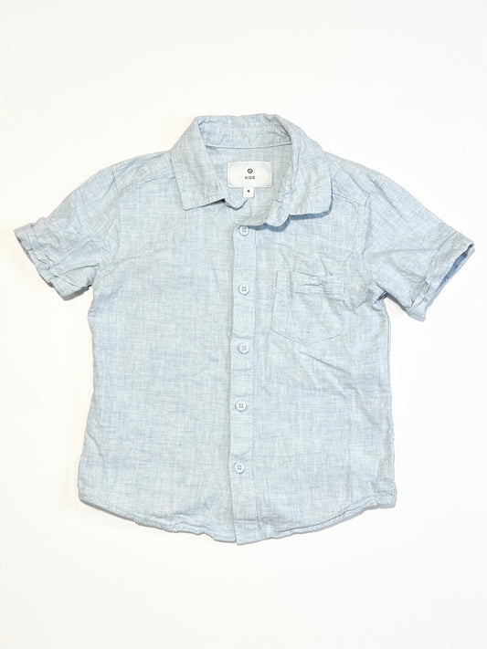 Blue woven shirt - Size 4