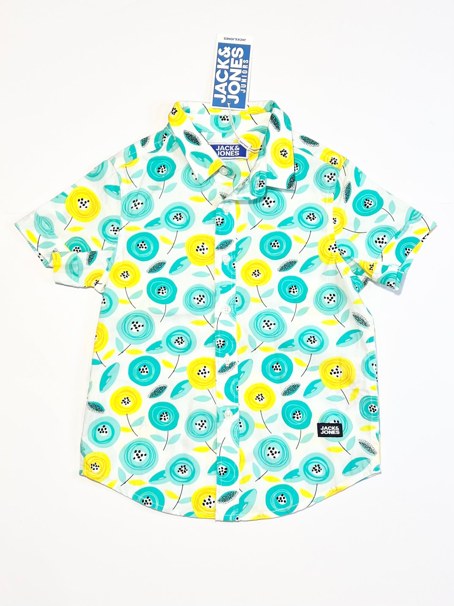 Button flower shirt brand new - Size 4-5
