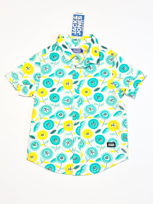 Button flower shirt brand new - Size 4-5