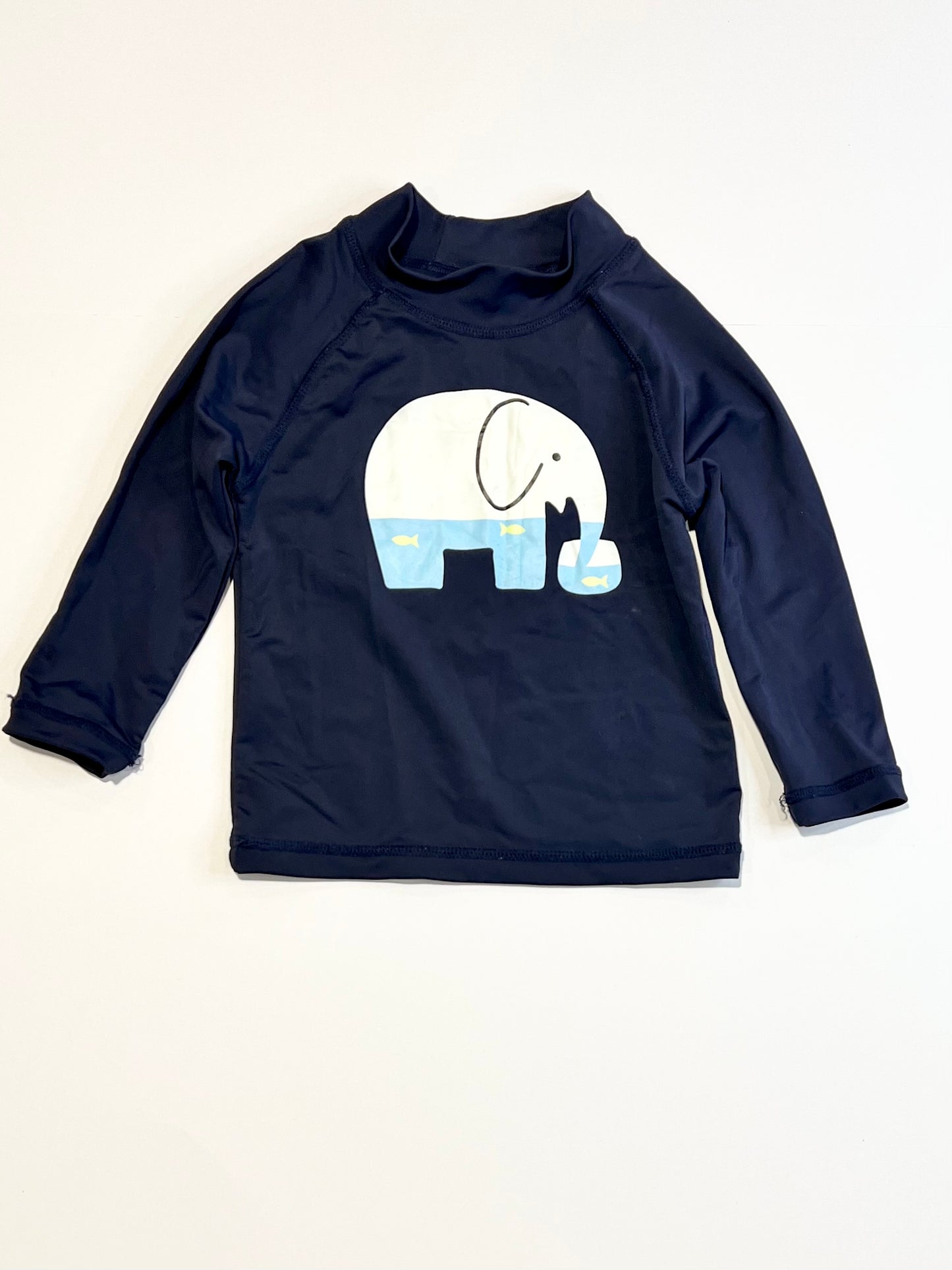 Navy elephant rashie - Size 0