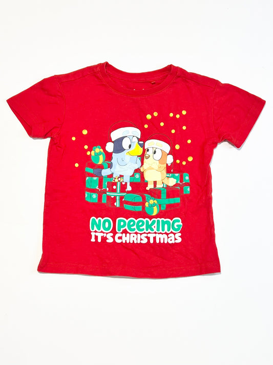 Christmas Bluey tee - Size 4